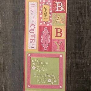 💞 New Baby Girl Scrapbook Craft Stickers